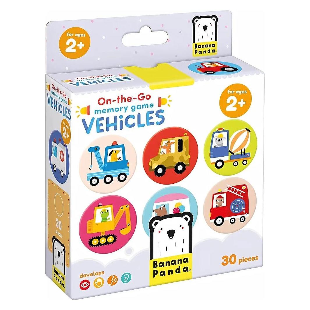 Banana Panda - Memory -Spielfahrzeuge für unterwegs - 30 Stück (Englisch, Multilingual) (BP-49100)