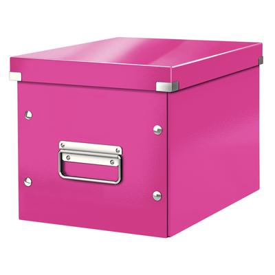 LEITZ Click & Store Aufbewahrungs- und Transportbox Cube 6109, mittel, pink