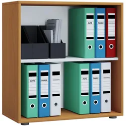 VCM, Aktenschrank, Holz Büroschrank Aktenregal Lona 2 Fächer (70 x 37 x 74 cm)