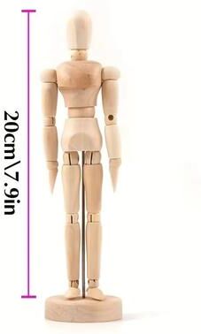 Inspired Living Wooden Artist Mannequin For Drawing Posable Wooden Mannequin Decor Model 20cm Wooden Man