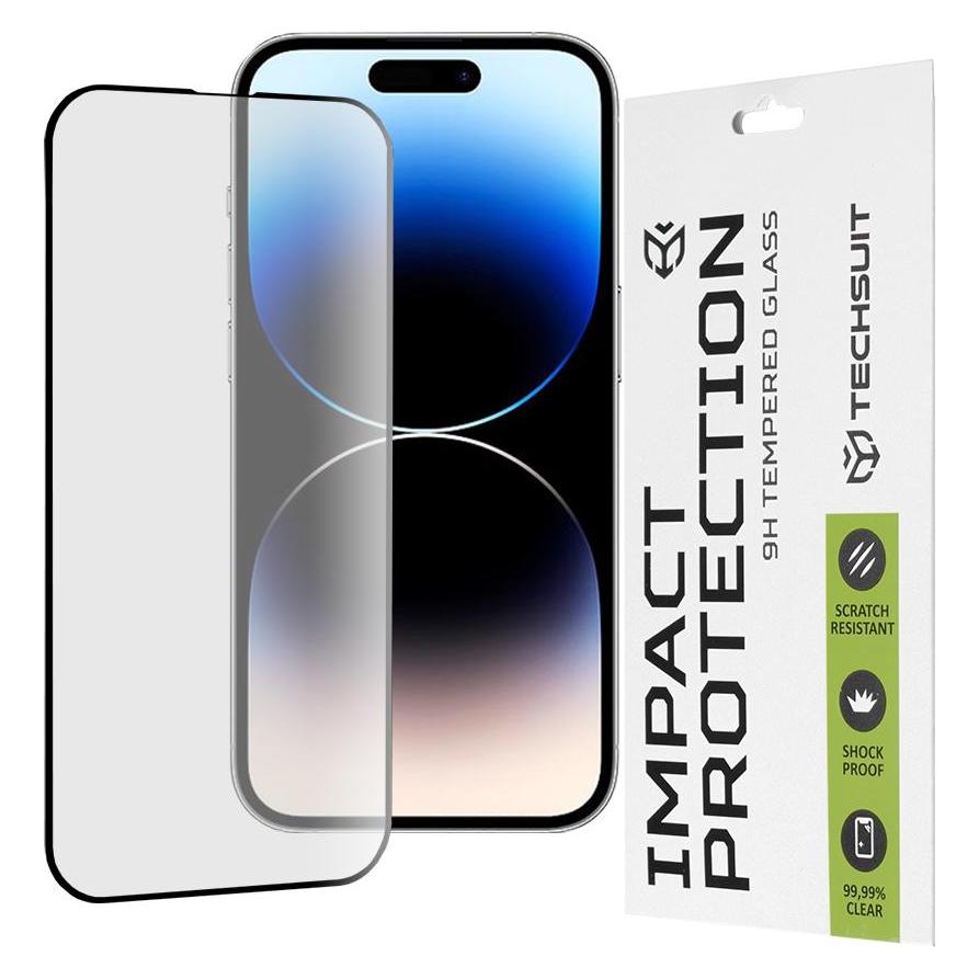 Techsuit - 111D Full Cover / Full Glue Glass - iPhone 14 Pro - Black (Apple iPhone 14 Pro) (56340662)