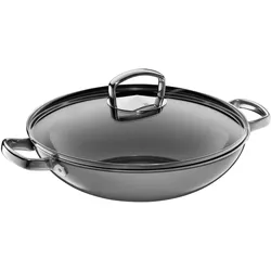 WMF Wok stahlgrau, Pfanne + Kochtopf, Grau