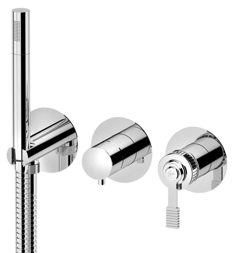 VERSI Unterputz-Duscharmatur/Wannenarmatur mit Handbrause, 2 Wege, Chrom