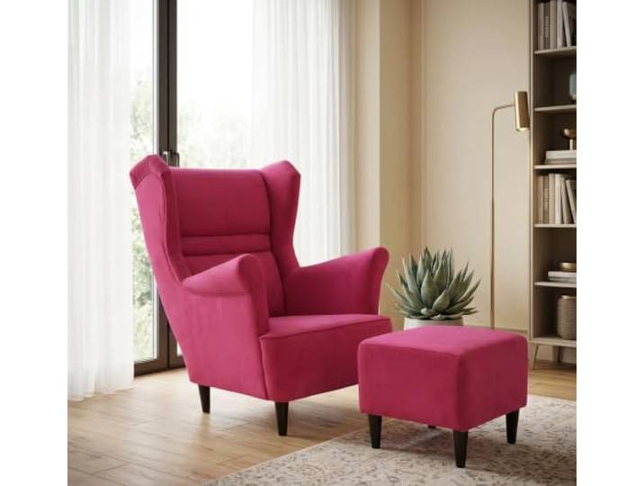 Family Meble Ohrensessel mit Fußhocker Zoja Royal – Variante Trinity 10