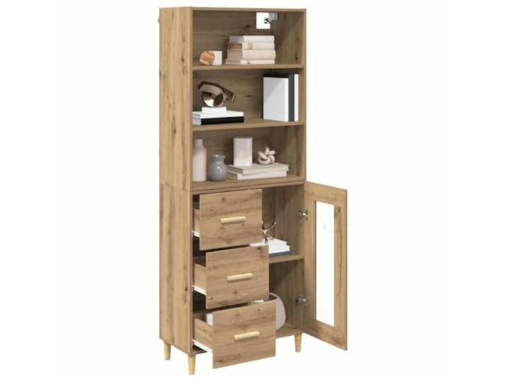 KTHLBRH Sideboard Eiche Handwerk 69,5 x 34 x 180 cm Modernes Design für Wohnzimmer oder Esszimmer, rechteckige Form, minimalistisch