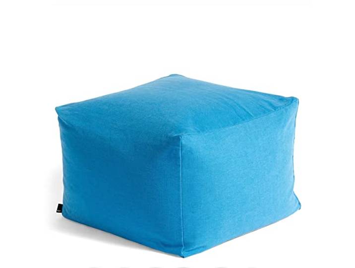 Hay Pouf, Baumwolle, himmelblau, Höhe: 40 cm, Tiefe, Länge: 59 cm, 540825, Höhe: 40 cm, Tiefe: 59 cm, Länge: 59 cm
