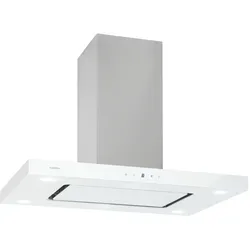 Klarstein Valeria Inselhaube 90cm 642m3/h Touch EEC A LED Glas Edelstahl Weiß