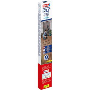 Tesa Fliegengitter Insect Stop FALT, für Türen, mit Rahmen, anthrazit, 100x220cm