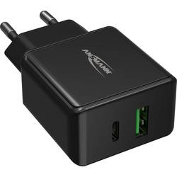 Ansmann HomeCharger HC218PD USB Ladegerät 18 W 1x USB-A, 1x USB-C® USB PD Schwarz Innenbereich 1001-0109