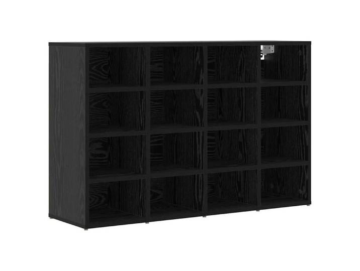 Meuble à chaussures moderne - - Chêne Noir - 103x30x67 cm - 16 étagères - Bois d'ingénierie - Rangement spacieux