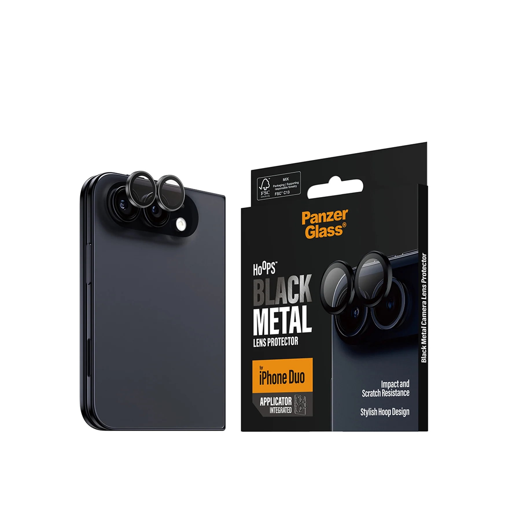 PanzerGlass Hoops Kameraschutz Schwarz iPhone Duo