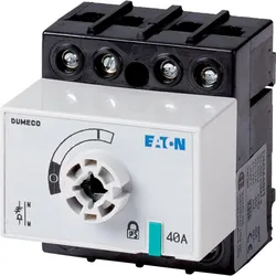 Eaton 1314052 Lasttrennschalter, DMM, 40 A, 3P + N (nicht schaltbar), STOPP-Funktion optional, ohne Drehgriff und Antriebsachse, Vertikalanschluss