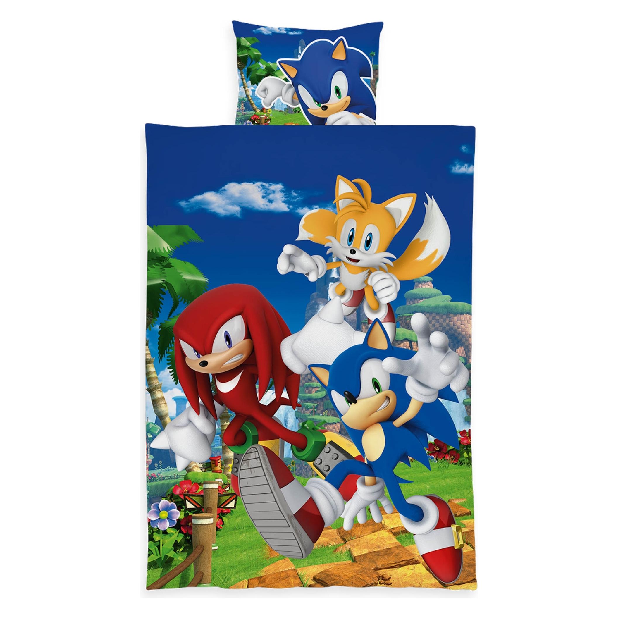 Jakks Pacific Sonic - Adult Bedding Set 140x200 (SCB80004) (200 x 140 cm, 63 x 60 cm) (SCB80004)
