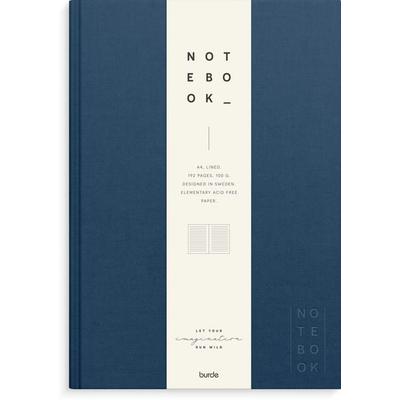 Burde Notizbuch Textil dunkelblau liniert A4, Notizbuch von , Burde Publishing AB