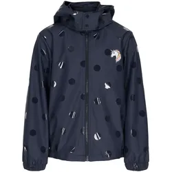 Equipage Kinder Regenjacke Holly Navy Blue mit Einhorn Aufdruck, Größe: 92