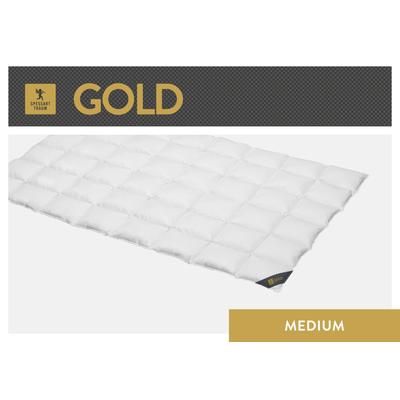 Gänsedaunenbettdecke SPESSARTTRAUM "Gold", weiß, B:155cm L:200cm, Bettdecken Bezug: 100% Baumwolle. Bezug: 100% Baumwolle. Bettdecken Füllung: 100% Gänsedaunen. Füllung: 100% Gänsedaunen, Bettdecken, hergestellt in Deutschland, allergikerfreundlich