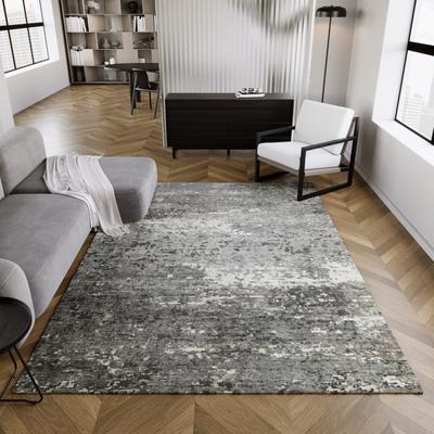 Teppich ESPRIT "Brookville", grau, B:140cm H:6mm L:200cm, Schurwolle, Teppiche, Teppich, Wollteppich, natürlich, vintage, gewebt, kurzflor, hochwertig