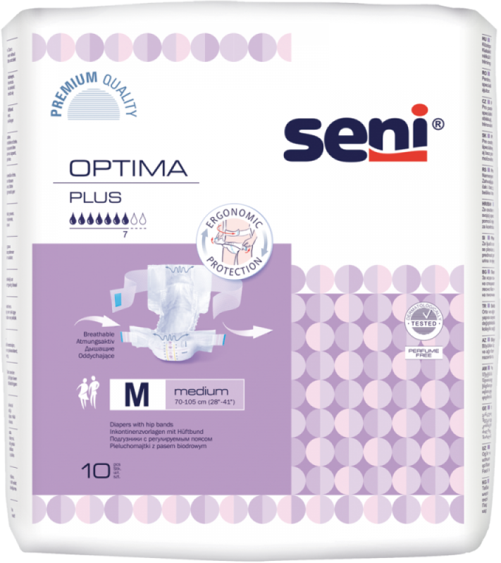 Seni Optima Plus Medium - 6 paquets de 10 protections