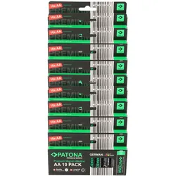 PATONA Premium 100x AA Batterien (10x10er) Pack 1,5V Alkaline