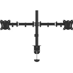 Montiss Tischhalterung für zwei Monitore 13" - 27" Everest (MT015) (Tisch, 27", 8 kg), Monitor Halterung, Schwarz