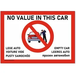 CombiCraft Schild 'Leeres Auto' - 21x30cm