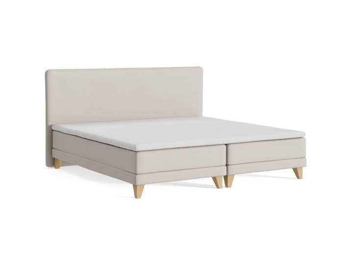 Boxspringbett President beige Stoff 200 x 200 cm - Möbel Konfigurator: Traummöbel individuell zusammenstellen