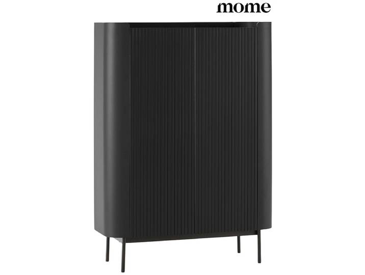 Kommode MOME WILLA 2 Türen 40x100x140cm schwarz matt