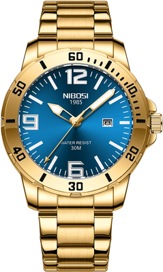 Fashion Sheath NIBOSI Luxury Quartz Business Watch Stainless Steel a