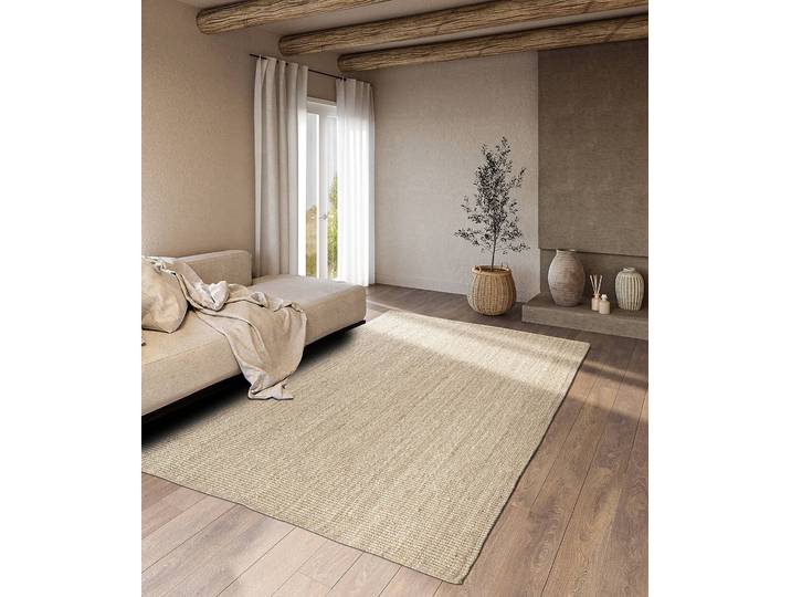 Tapis en jute Rosalie Beige/Crème 160 x 230cm Jute