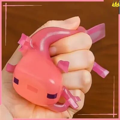 Perfect Picks Market Axolotl Stress Relief Squeeze Toy Cute Sensory Fidget For Kids And Adults blue 1pc