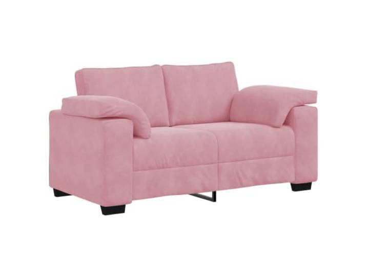Makastle Zweisitzer Sofa Couch Rosa 160x77x82 cm Samt