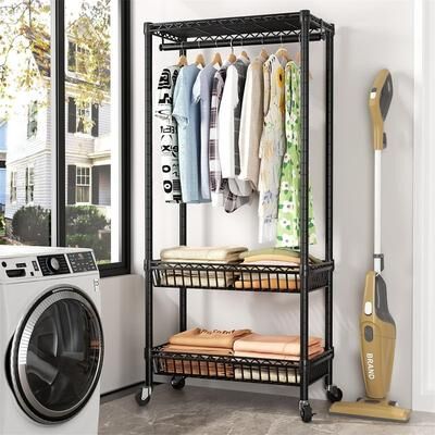 No Adjustable Wire Shelving Clothing Racks