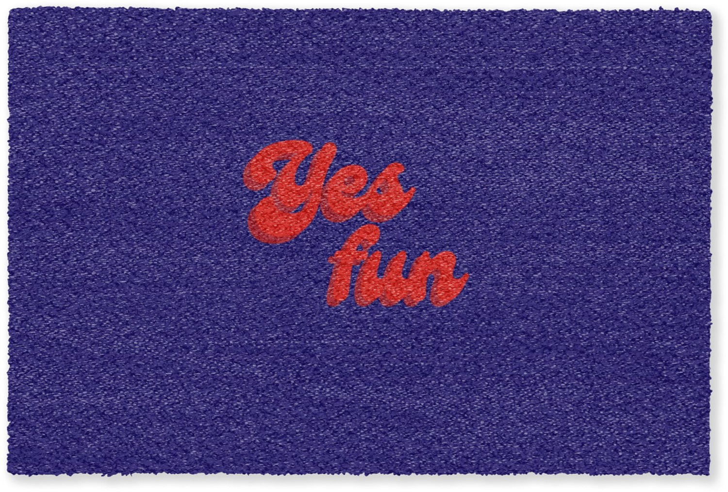 MuchoWow Deurmat Yes Fun 3D Blauw Rood - B/D: 120 x 80 cm