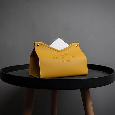 Taschentuchbox aus Leder Nordic Car Taschentuchbox ins Zuhause Wohnzimmer Dekoration Schlafzimmer Küche Schreibtisch Aufbewahrungsbox Serviettenhalter