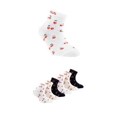 Sneakersocken FILA, Mädchen, Gr. 31-34, cherry, Baumwollmischung, Socken Sneakersocken, Cotton-Mix, Cherry-Design