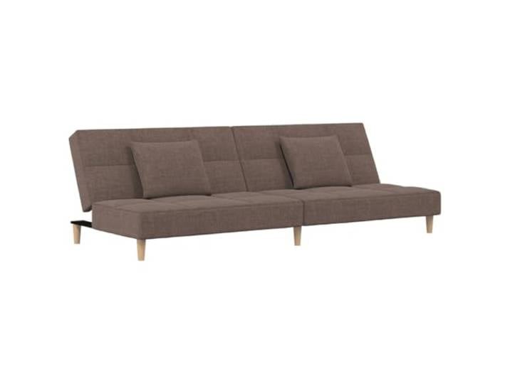Todiikf Schlafsofa 2-Sitzer mit Kissen Klappsofa Taupe Stoff 200 cm Flexibles 2-in-1 Bettsofa in Taupe fuer Wohnzimmer und Schlafzimmer mit verstellbarer Lehne und zwei Kissen.