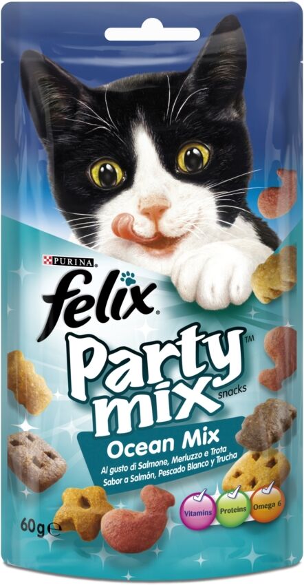 Purina FELIX PARTY MIX OCEAN MIX SALM/MERL/TROTA 60GR