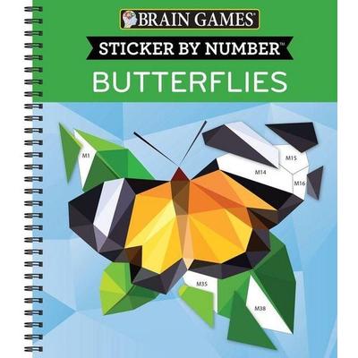 Brain Games - Sticker by Number: Butterflies (28 Images to Sticker), Taschenbuch von Publications International Ltd,Brain Games,New Seasons,