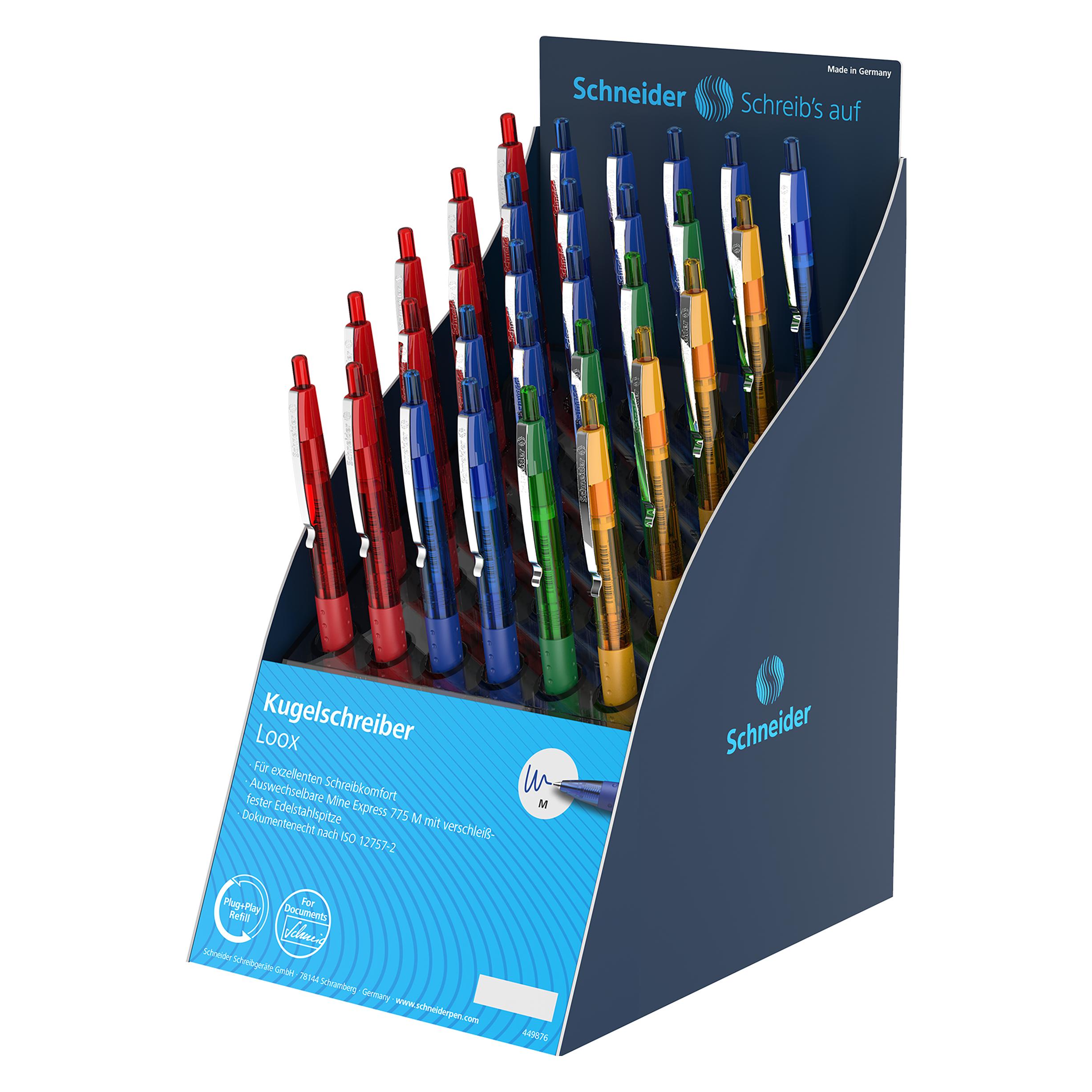 Schneider Display Kugelschreiber Loox, 30 Teile, Pappe, 160 x 305 x 203 mm (30x) (304231)