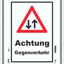 HB-Druck Schild Achtung Gegenverkehr A3 (297x420mm)