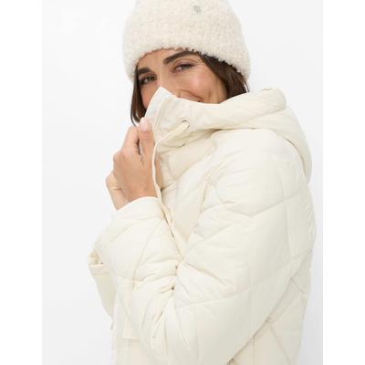 Steppjacke BRAX "Style TARA", Damen, Gr. 34, weiß (hellbeige), Web, 100% Polyamid, Jacken Steppjacke, THERMORE: Steppjacke mit innovativer Füllung