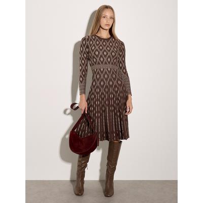 Strickkleid APRICOT "Midikleid", Damen, Gr. 8, Normalgrößen, braun, Modisch, Kleider Strickkleid, mit ausgestelltem Rock