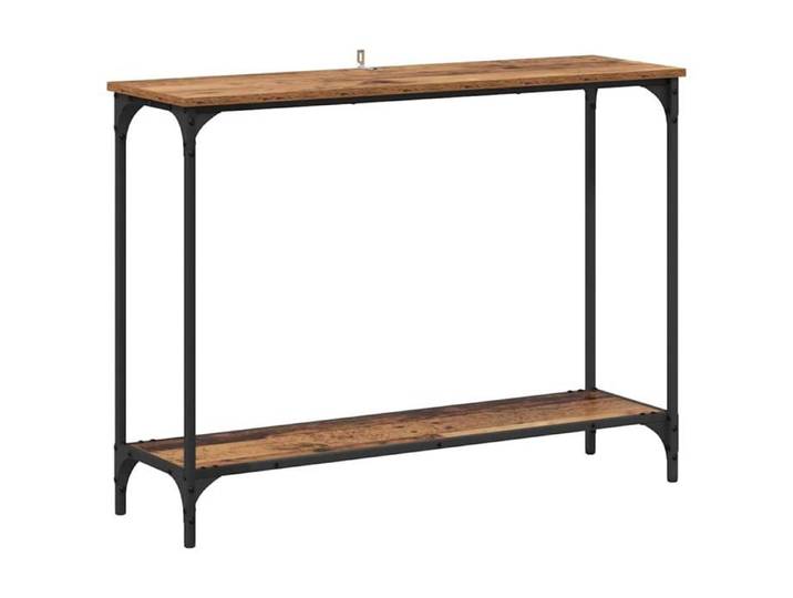 Table console industrielle - - Bois ancien - 101x30 5x75 cm - Bois d'ingénierie - Cadre en acier