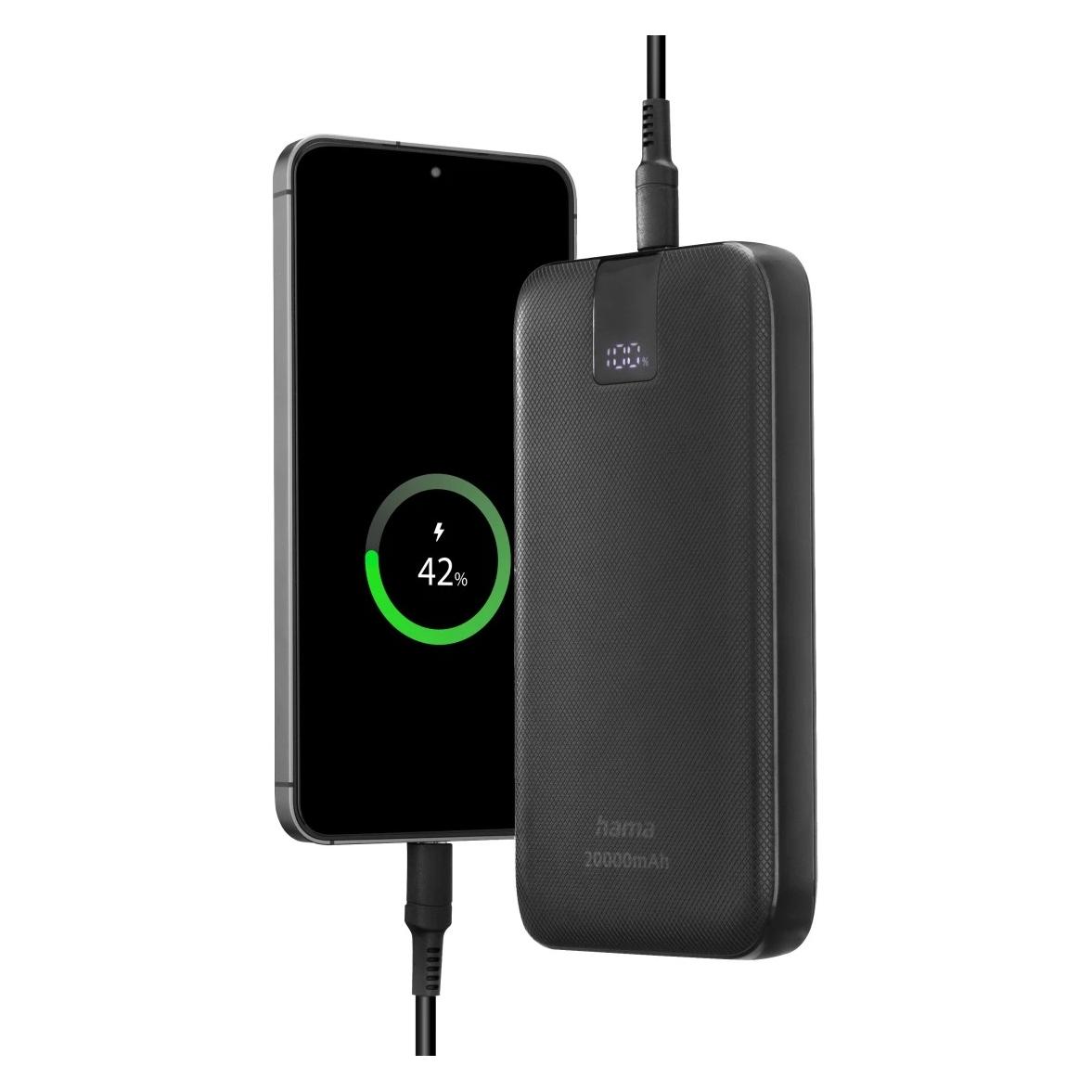 Hama Power Pack Performance 10, 10000mAh, 3 Ausgänge: USB-C, 2x USB-A, Anthr. (10000 mAh) (00139546)