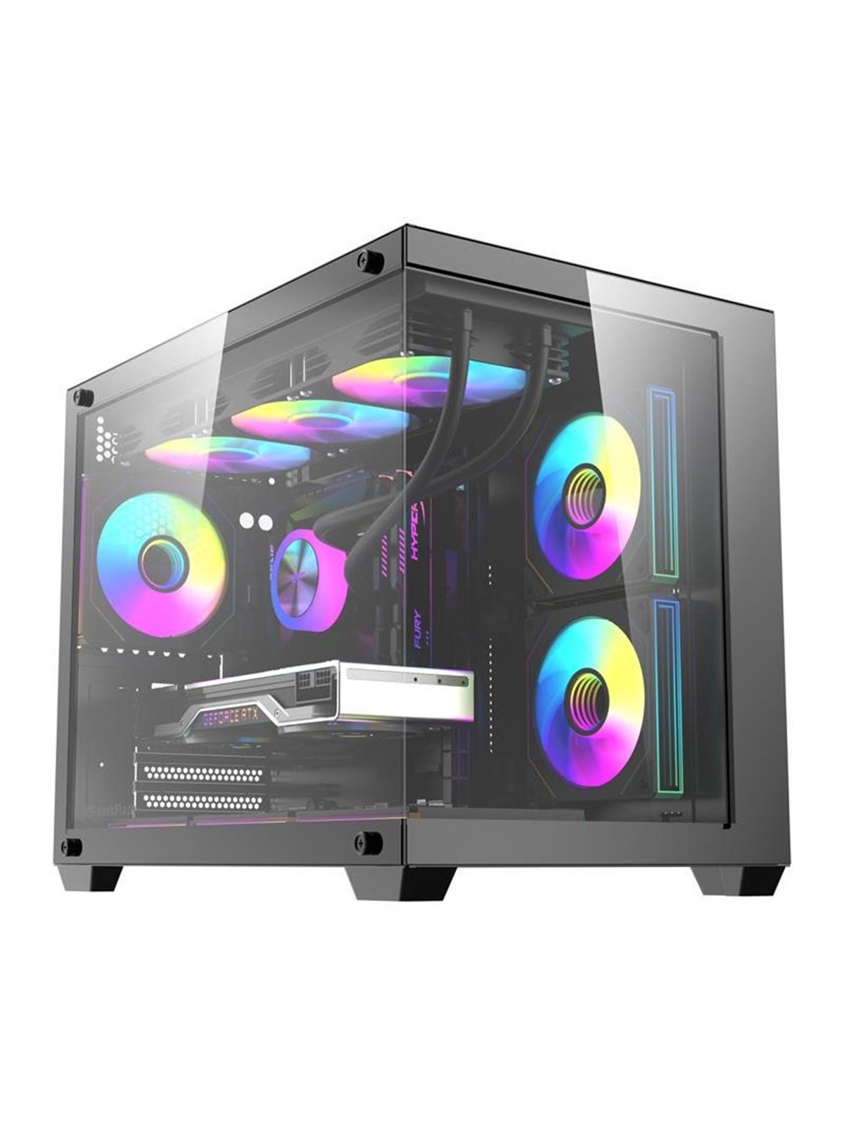 Darkflash B275 PRO Computer Case + 6 Fans - Gehäuse - Schwarz