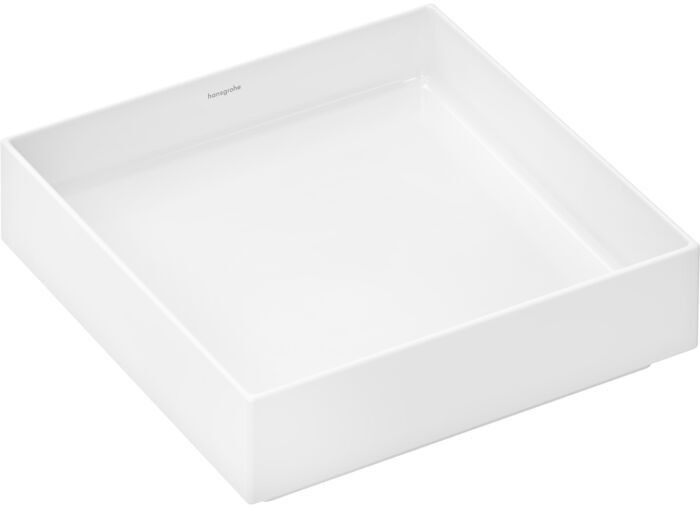 Hansgrohe Xuniva Evo E Aufsatzwaschtisch 63007450 400x400mm, ohne Hahnloch/Überlauf, SmartClean, Hygiene Effect, weiß