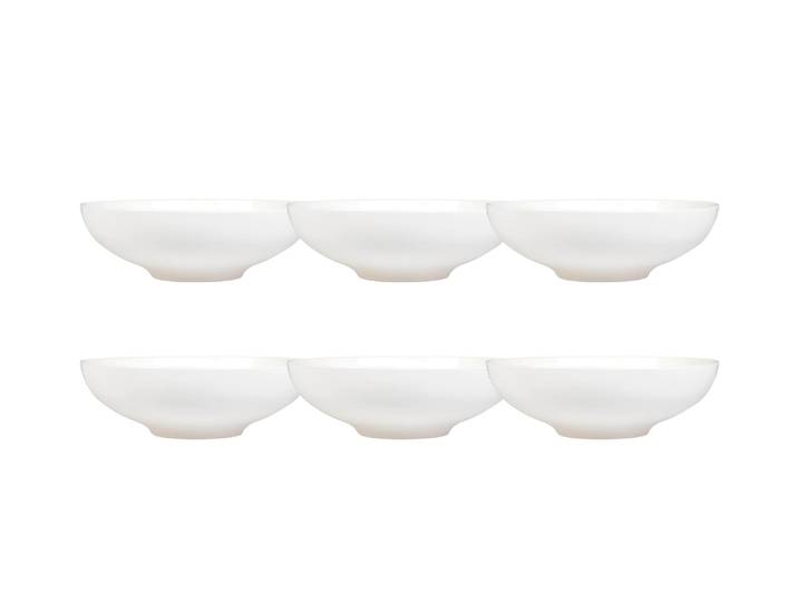 Pastateller FURBER Ø 45066 cm, 6 Stück, Weiss , weiss (weiß), H:6,3cm Ø:20,5cm, Fine Bone China Porzellan, Speiseteller, Pastateller