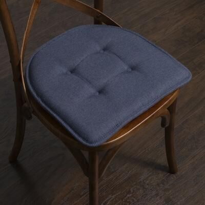 "Sweet Home Collection Solid Color U-Shaped Memory Foam Chair Cushions - 16""x17"""