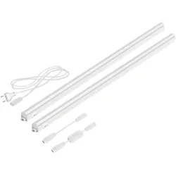 ledscom.de LED Unterbau-Leuchten Rigel, je 87,3cm, mit Schalter, je 1118lm, weiß, 2er Set