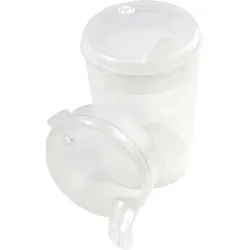 Medi-Inn Schnabelbecher Set 1 Unterteil + 2 Deckel 250 ml transparent
